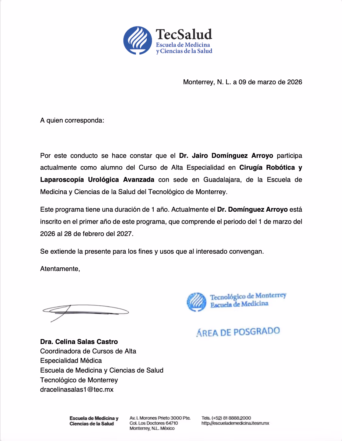 Alta especialidad en cirugia robotica y laparoscopia urologica avanzada