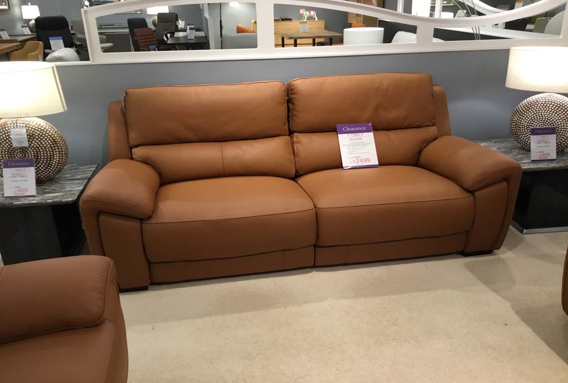 Sultan 2.5 Seater Sofa with Double Power Recliners plus Lumbar Support