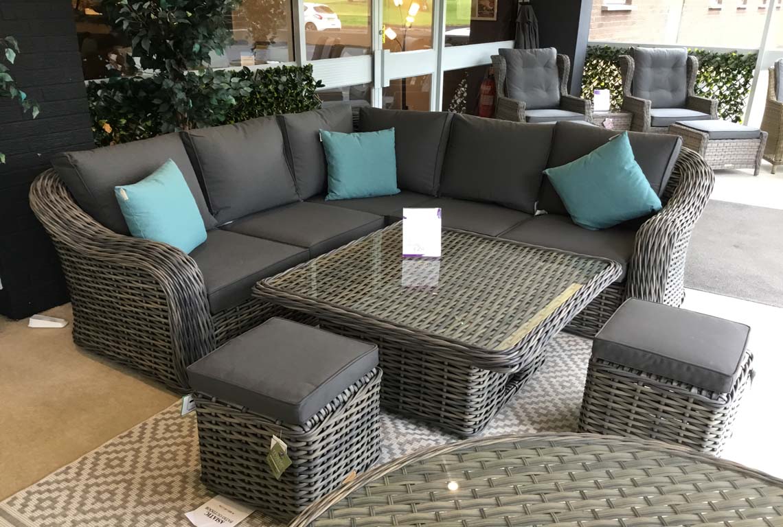 Miami Petite Corner Set with 100cm Dining Table