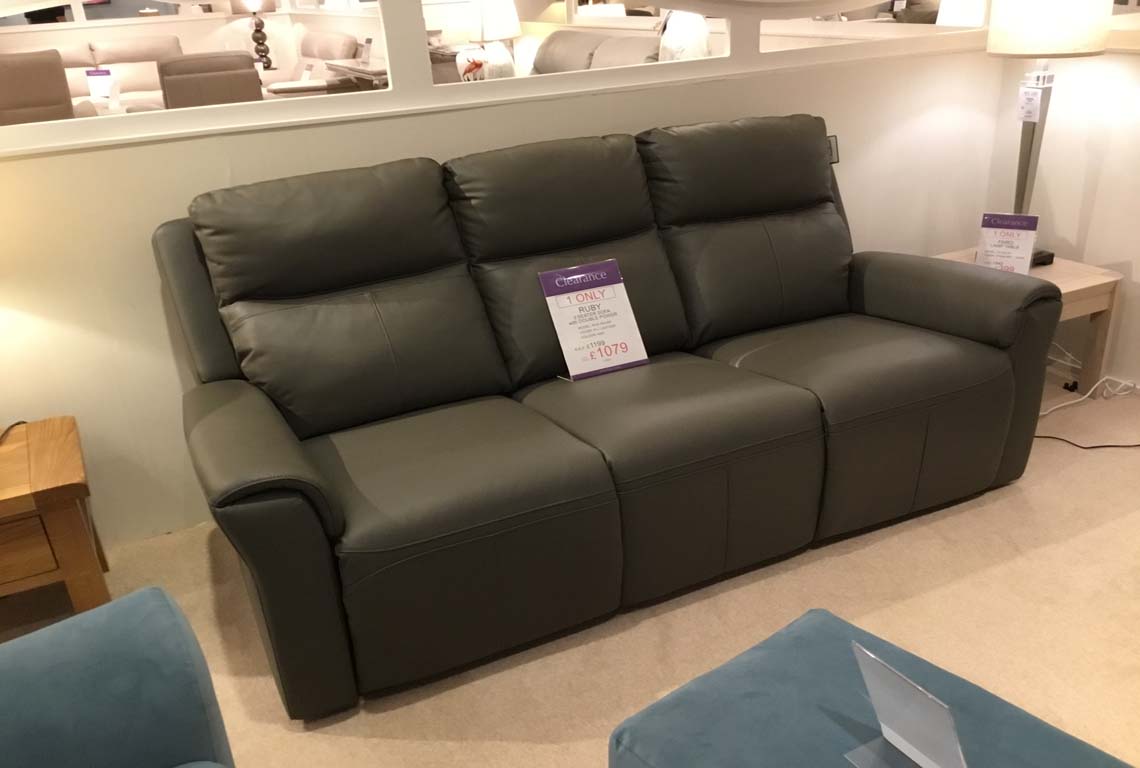 Ruby 3 Seater Sofa with Double Power