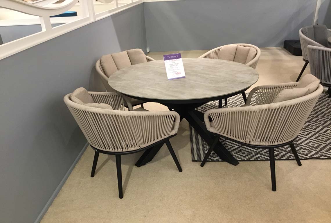 Bari 120cm Round Dining Set