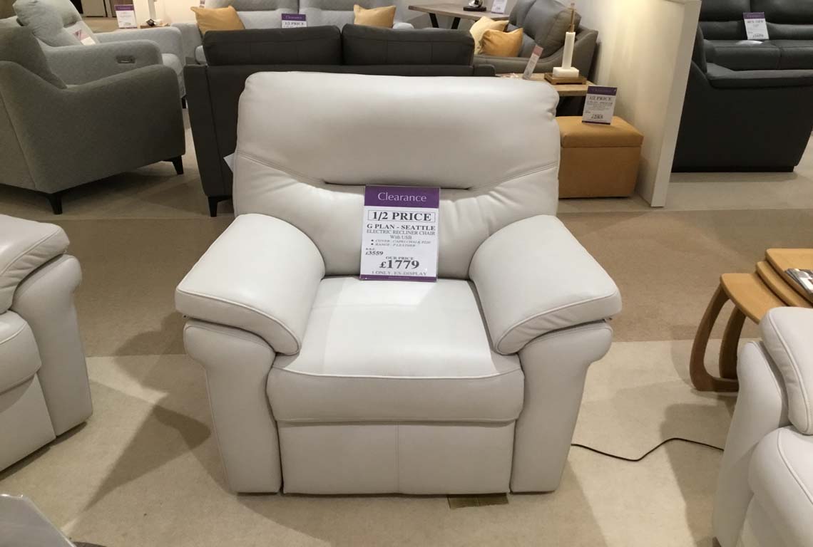 G Plan Seattle Electric Recliner Chair with USB
