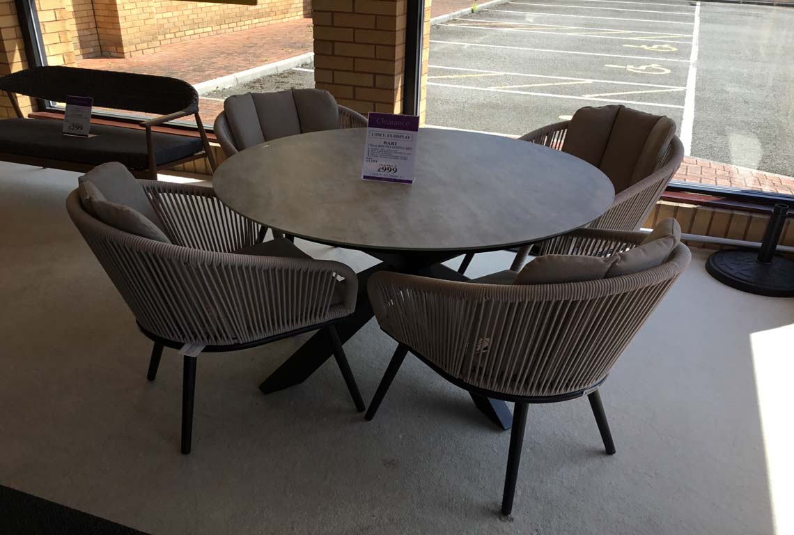 Bari 120cm Round Dining Set
