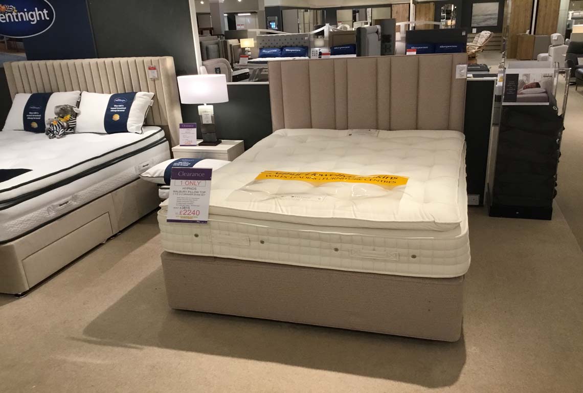 Hypnos Walbury Pillow Top 5' F/E 2+2 Drawer Divan Set