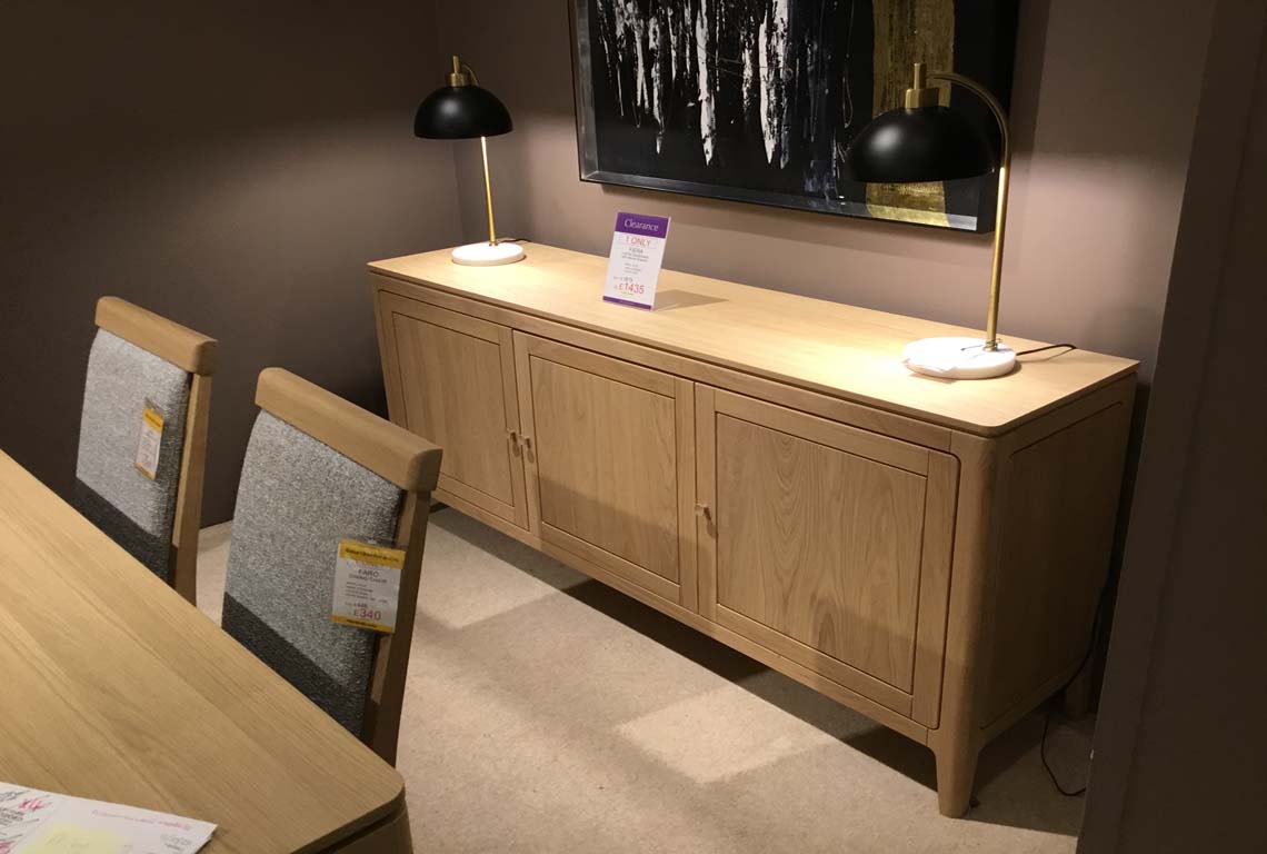 Fiera 3 Door Sideboard with Internal Drawers