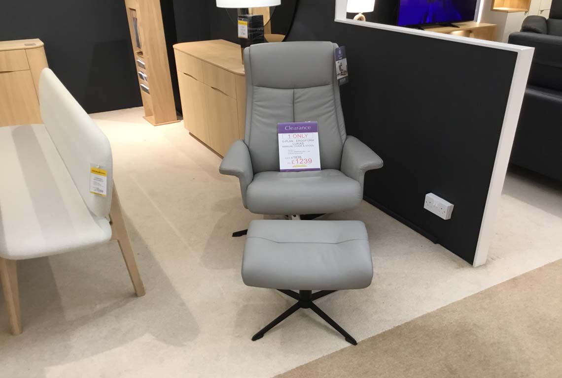 G Plan Ergoform Lukas Manual Chair & Stool