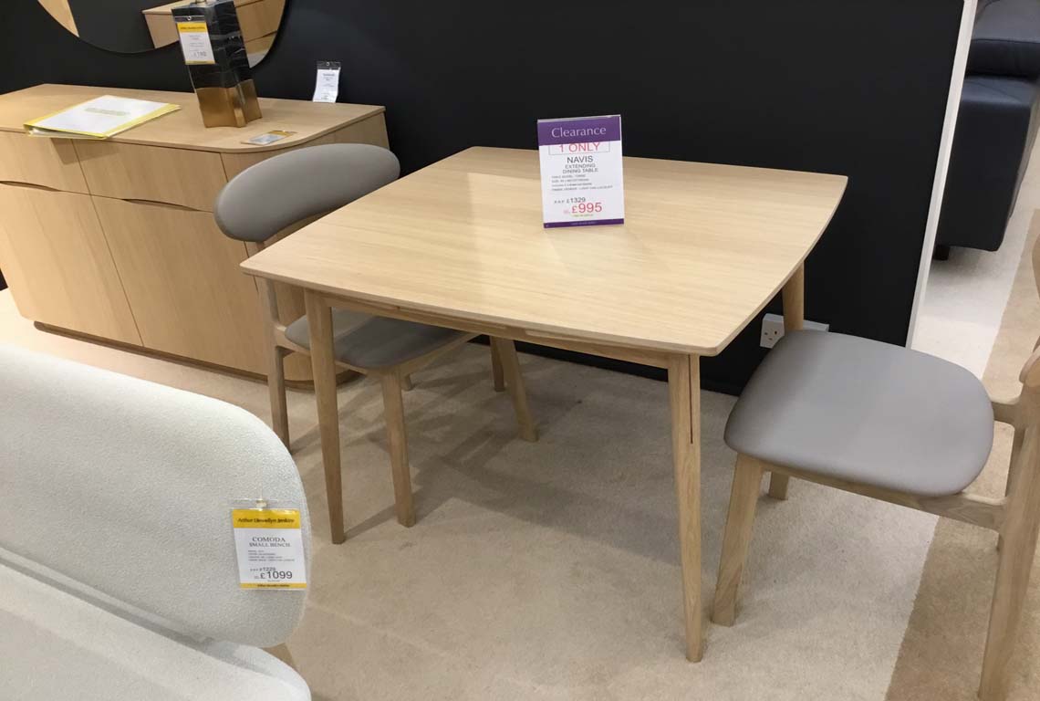 Navis Rectangular Dining Table with 2 Extension Leaves 