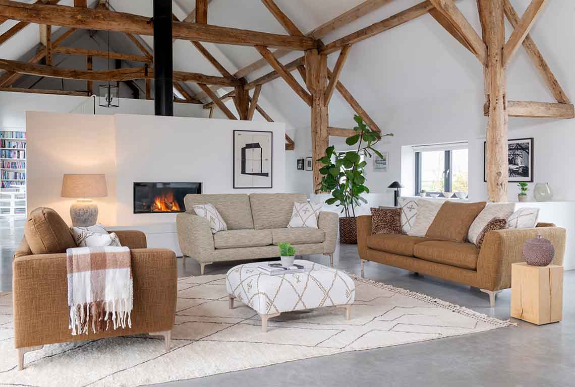 Contemporary suite in room setting