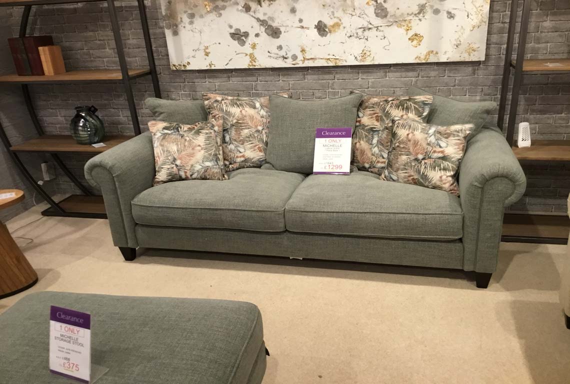 Michelle Large Sofa ~ Pillow Back