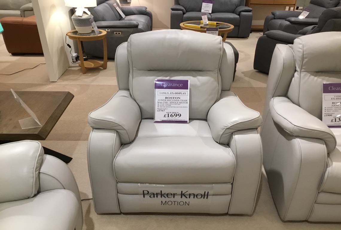 Boston Power Recliner Chair with USB - Single Motor