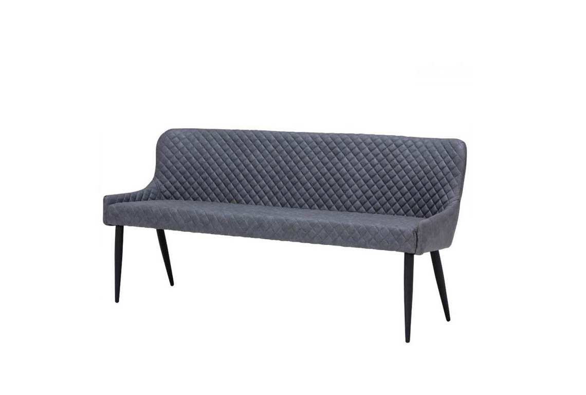 Soho Sofa Bench in Grey PU