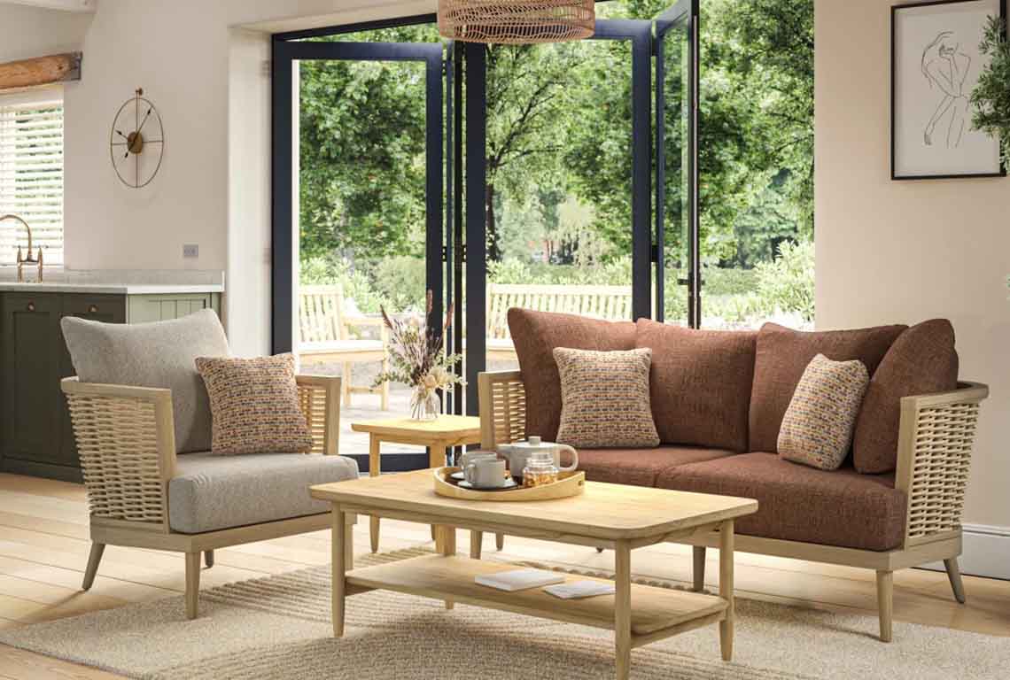 Conservatory cane furniture