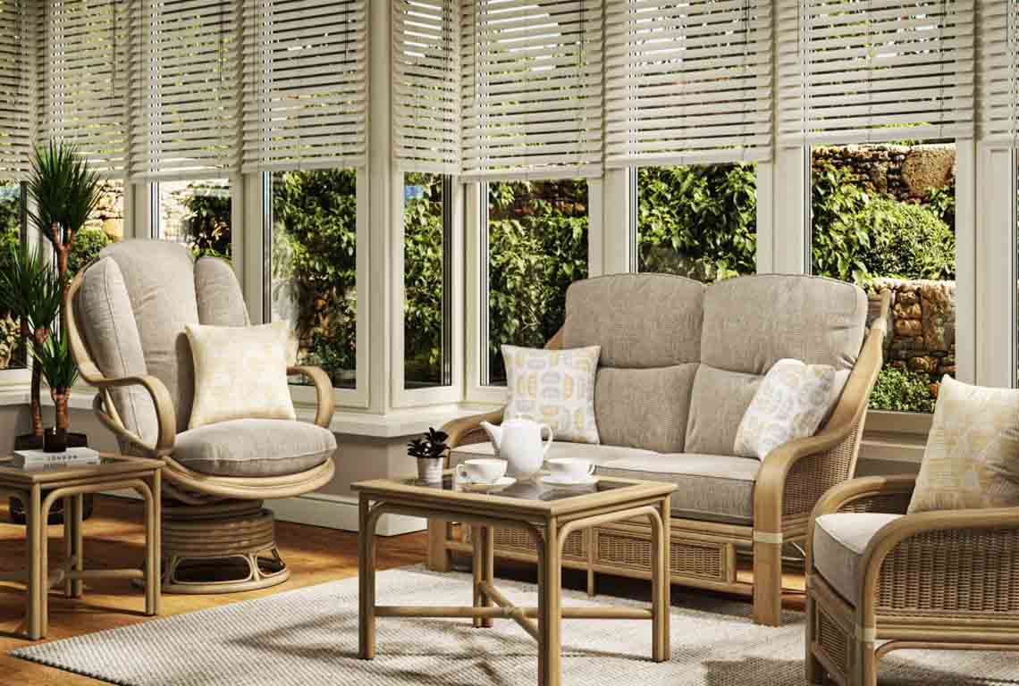 Conservatory cane furniture