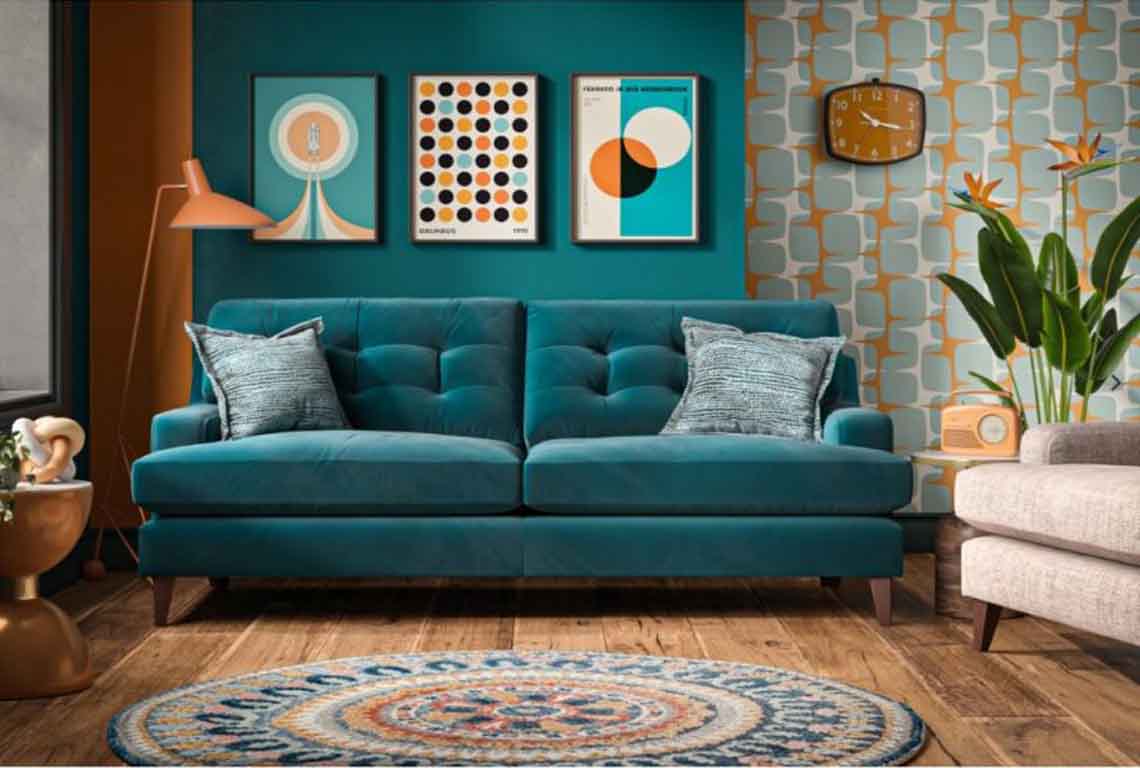 Contemporary suite in room setting