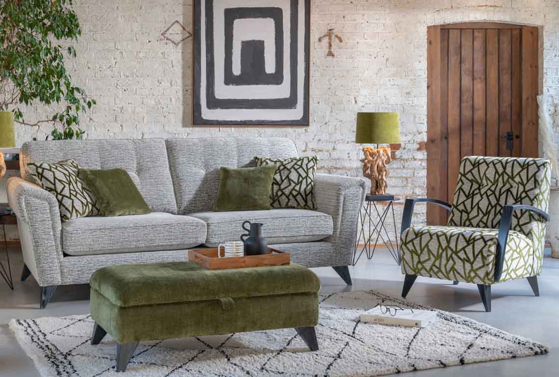 Contemporary suite in room setting