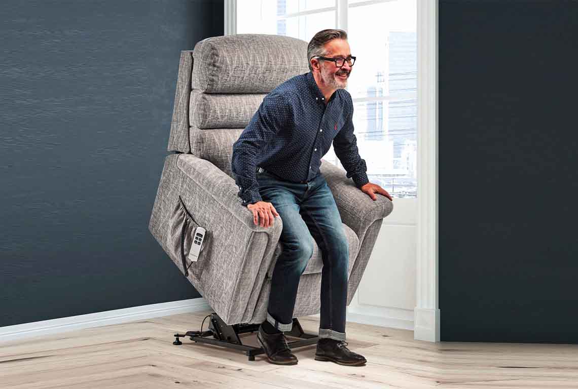 Demonstration of a lift and rise chair