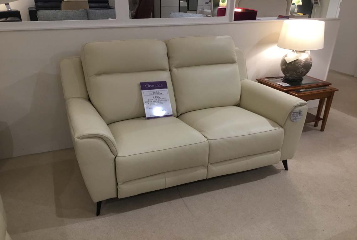 Lisa 2 Seater Double Power Reclining Sofa