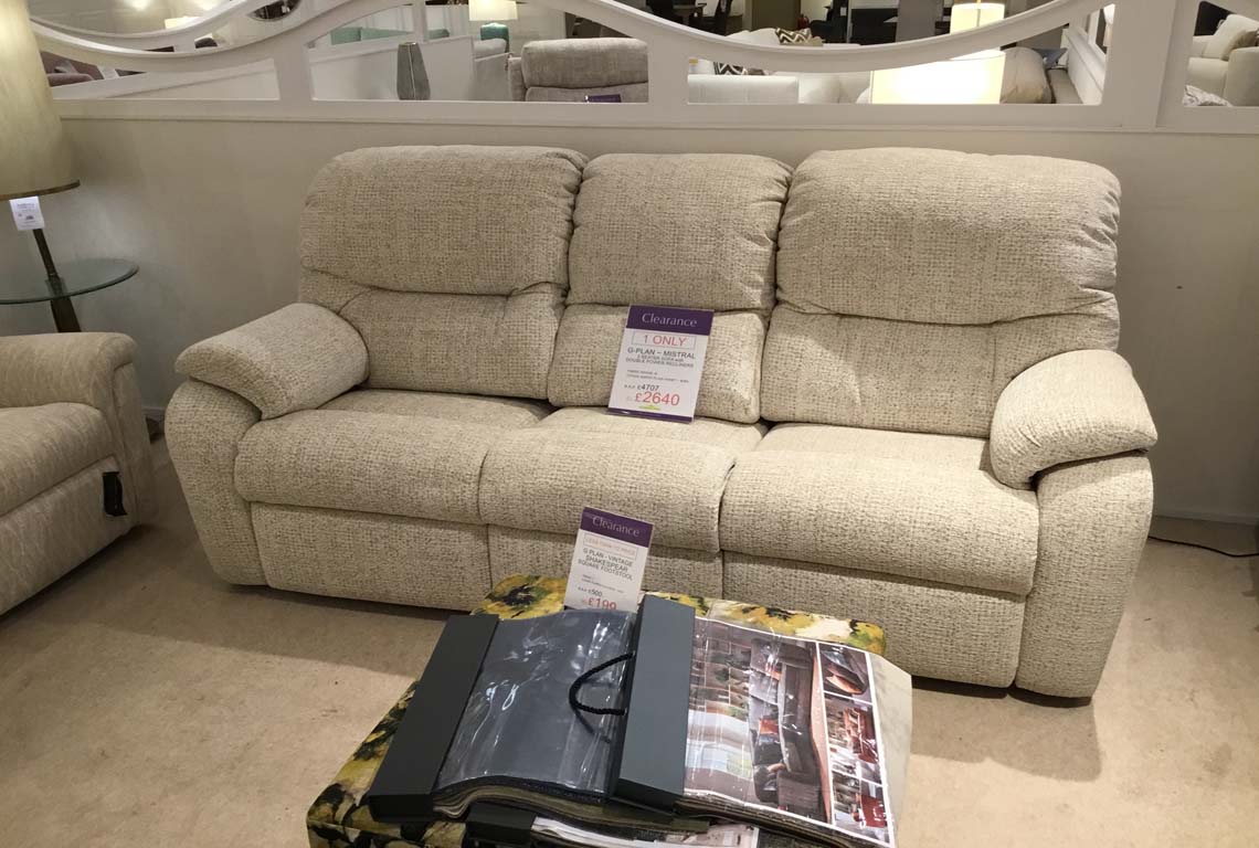 G Plan Mistral 3 Seater Double Power Recliner Sofa