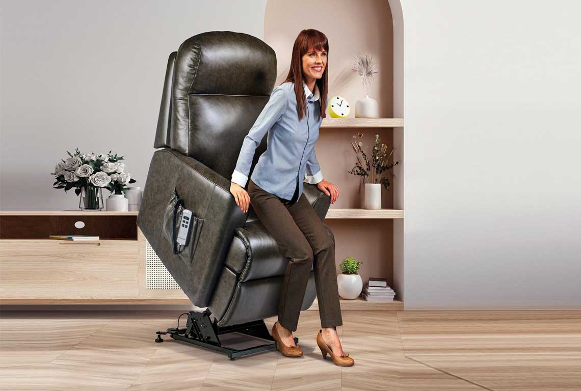Demonstration of a lift and rise chair
