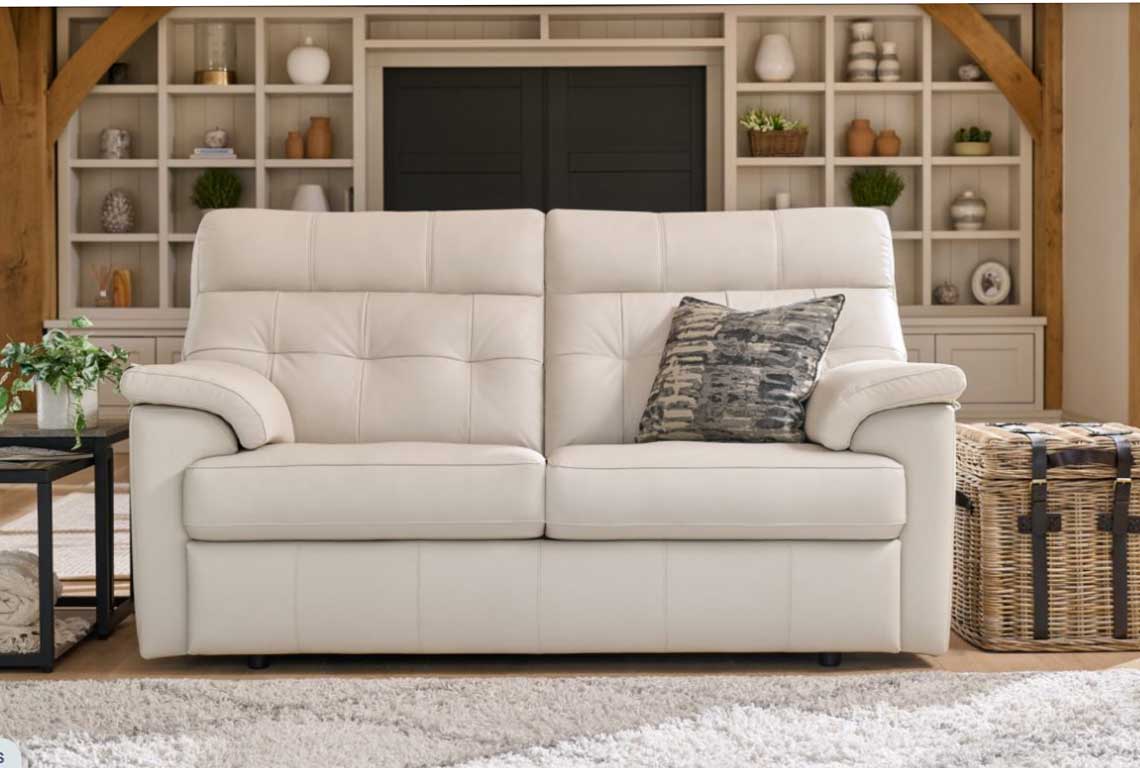 Quality leather suite in room setting