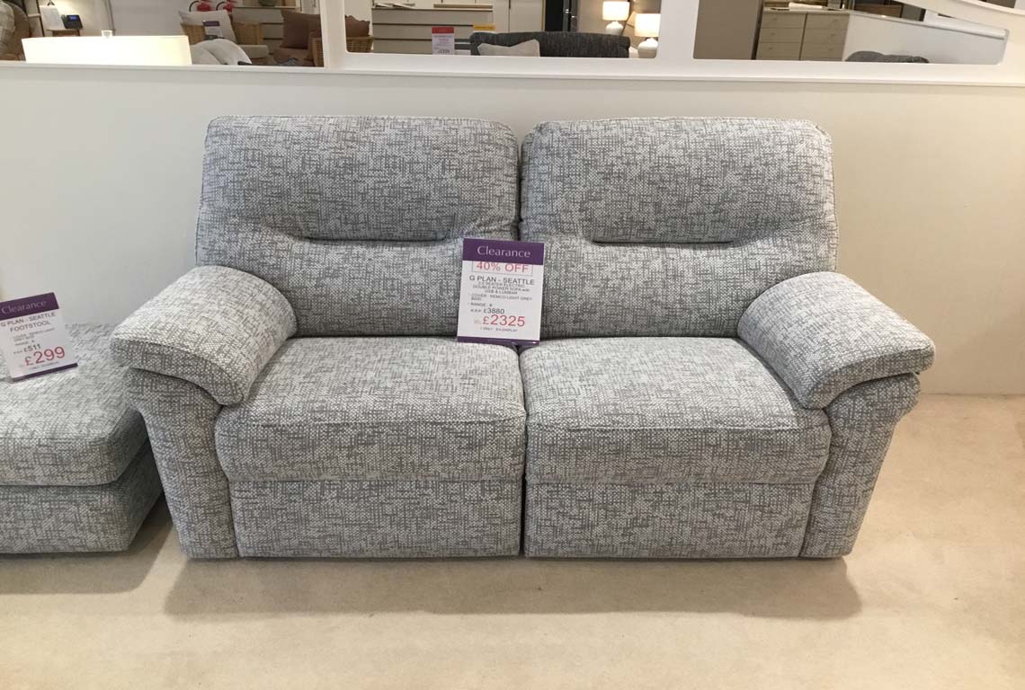 G Plan Seattle 2.5 Seater Electric Double Power Sofa with USB & Lumbar