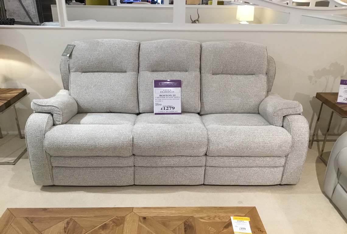 Boston 25  3 Seater Static Sofa