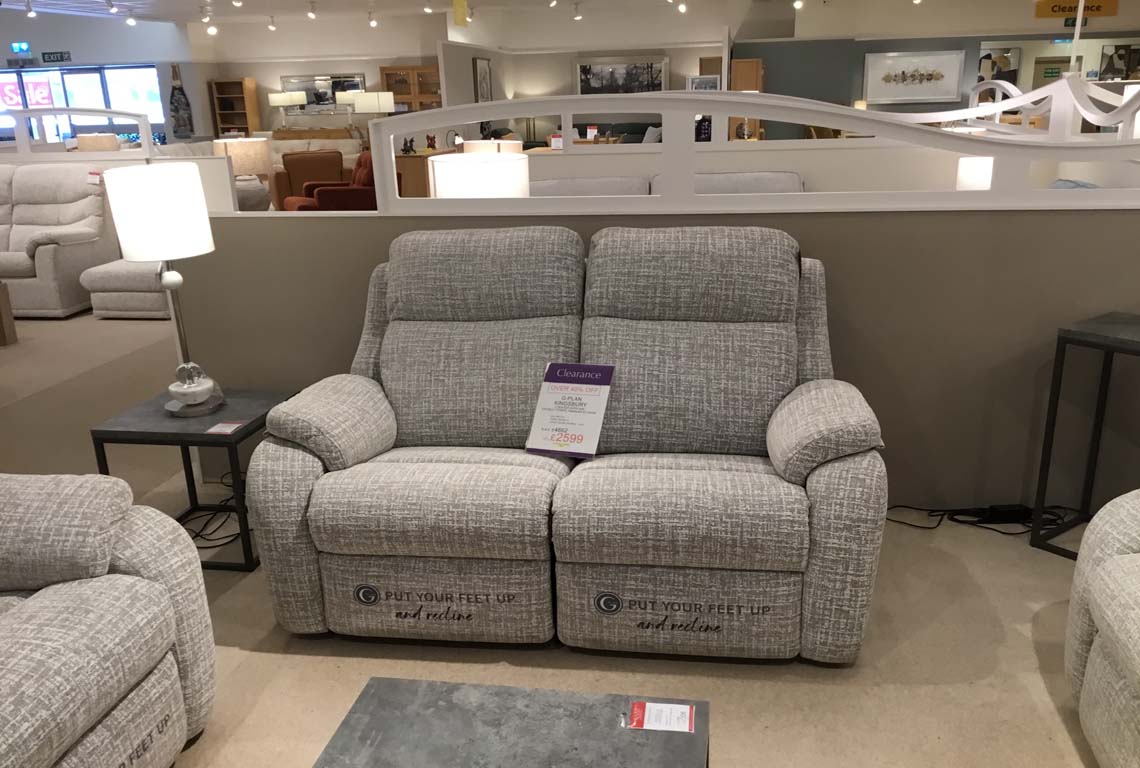 G Plan Kingsbury 2 Seater Sofa with Double Power, Headrests & Lumbar