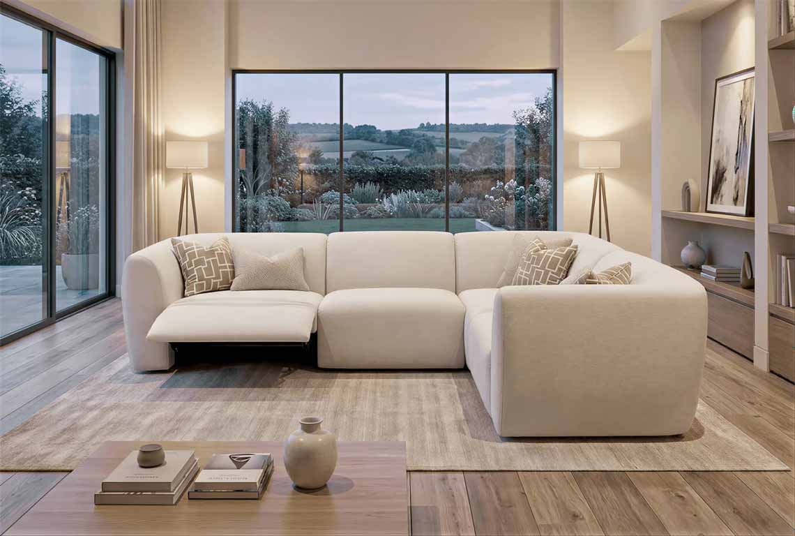 Contemporary suite in room setting