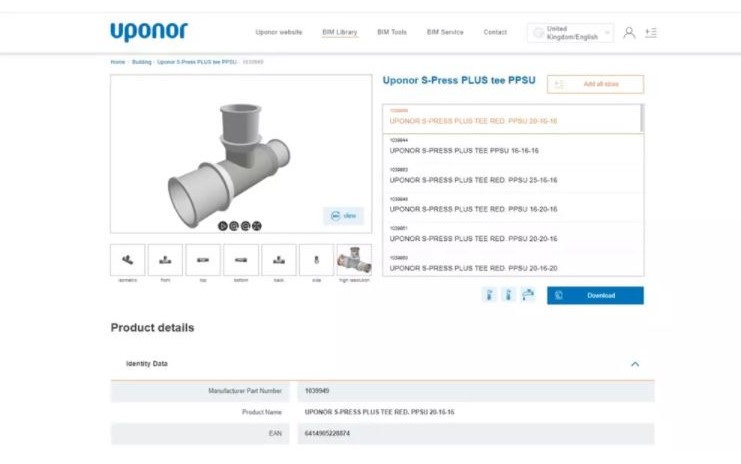 Librería BIM Uponor