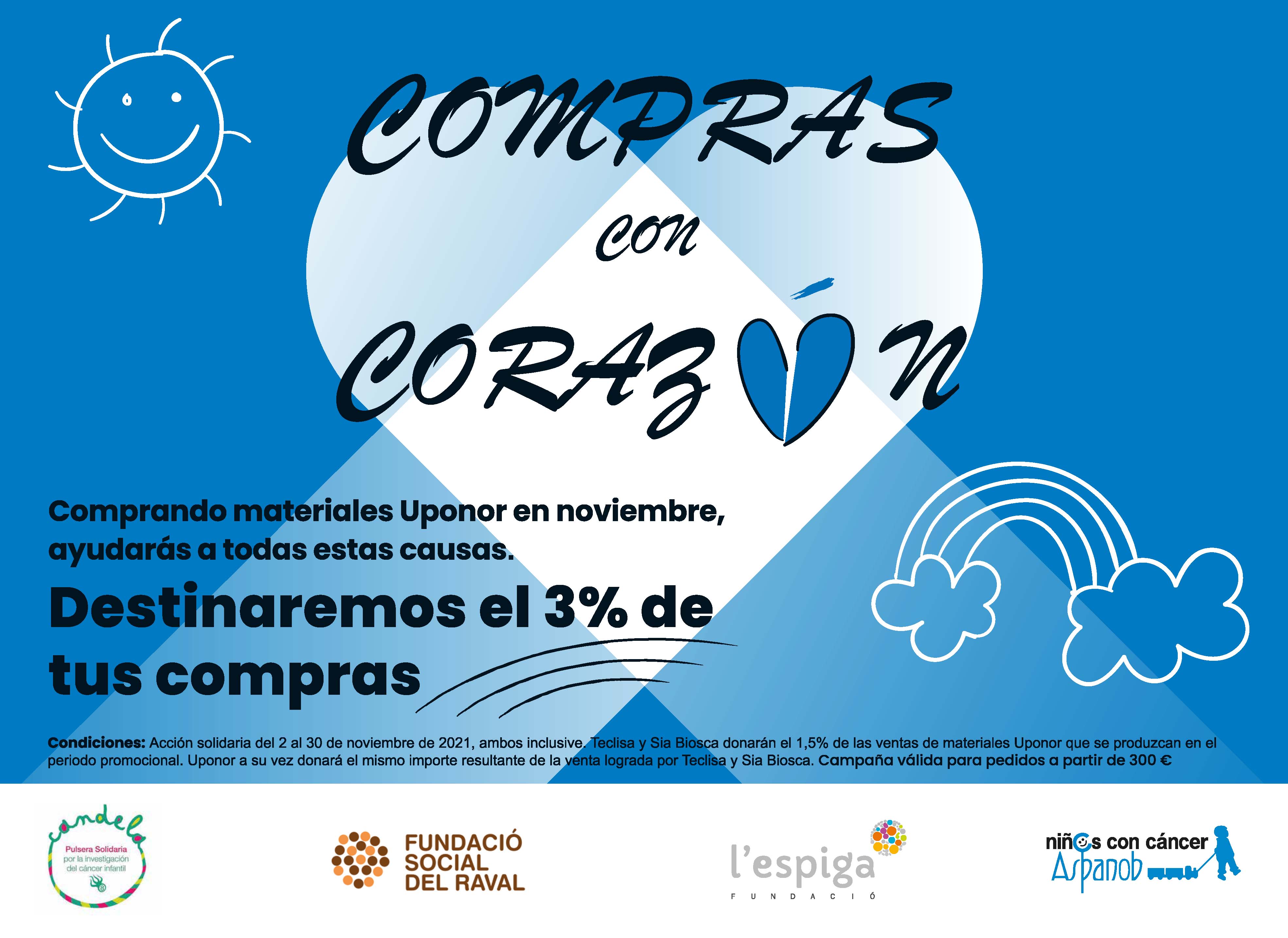 Vuelen las Compras con Corazón de Uponor y Teclisa