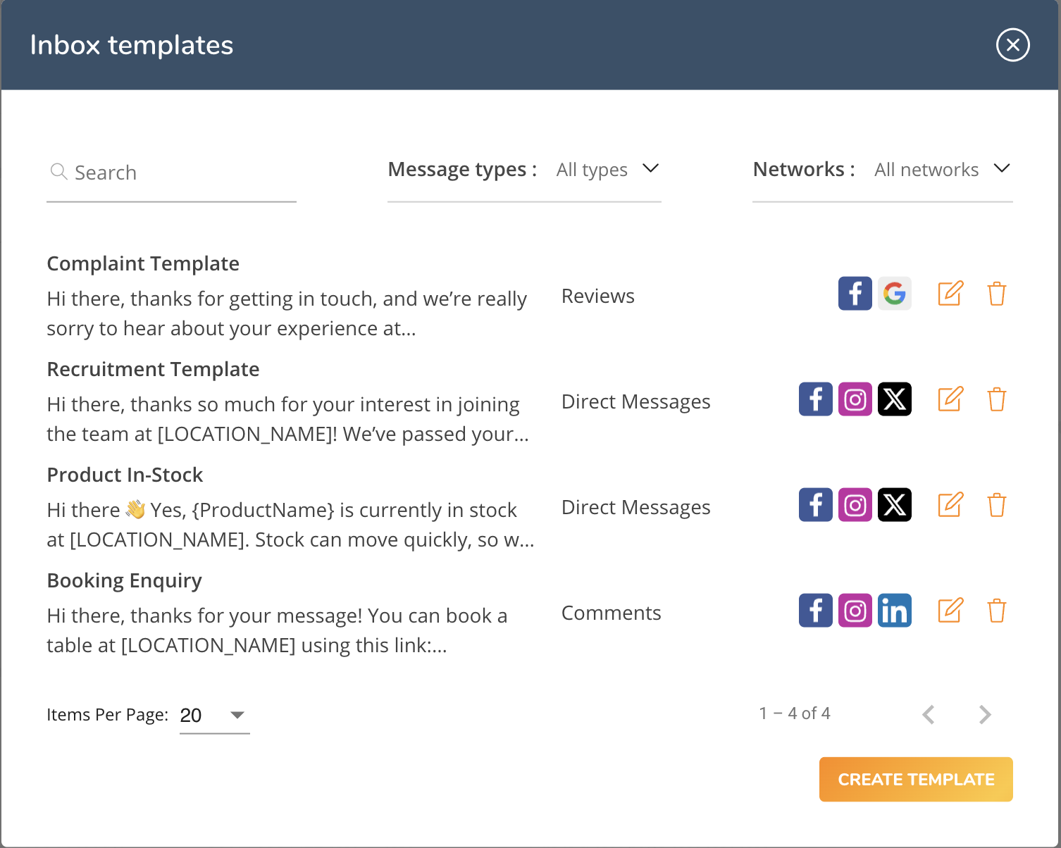 Inbox Templates