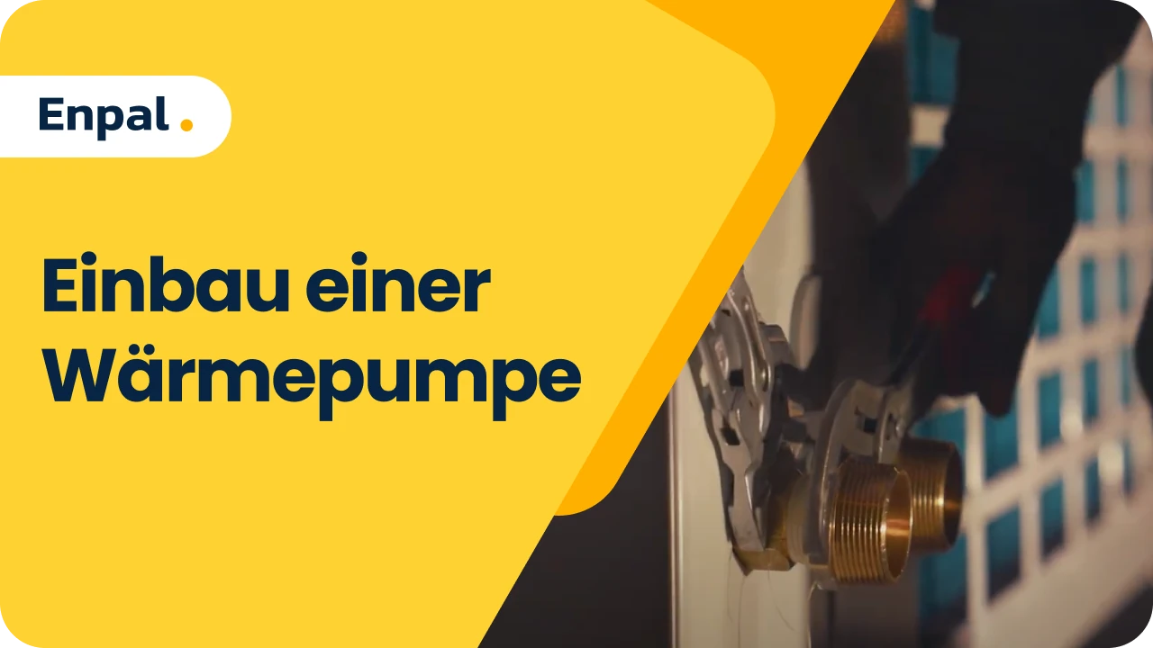 Enpal Wärmepumpe während der Installation