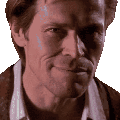 a close up of a man 's face with his mouth open