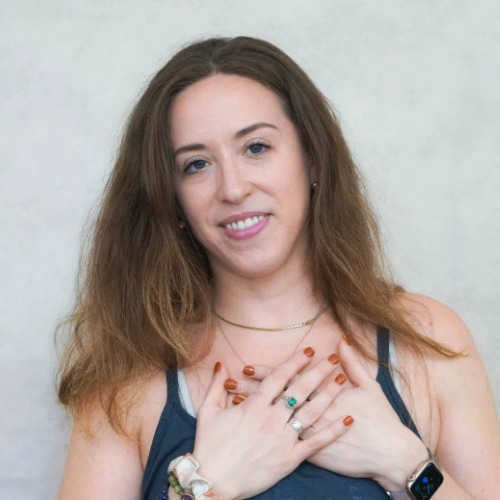 Sarah began her yoga journey in 2014 and came to the practice primarily looking for a personal reconnection with body, mind, and spirit. After moving to DC from the Midwest in 2021, Sarah completed her 200-hour RYT training with Mimi Rieger in 2022. Inspired by vinyasa-style flow and grounded in traditional Ashtanga postures, Sarah offers fun and accessible classes for all levels. A lifelong learner, Sarah brings a passion for teaching and instills creativity to the practice, while encouraging students to find what works for them and make the practice their own.

Off the mat, Sarah lives in Northwest DC with her cat Gusgus and frequents local coffee shops.