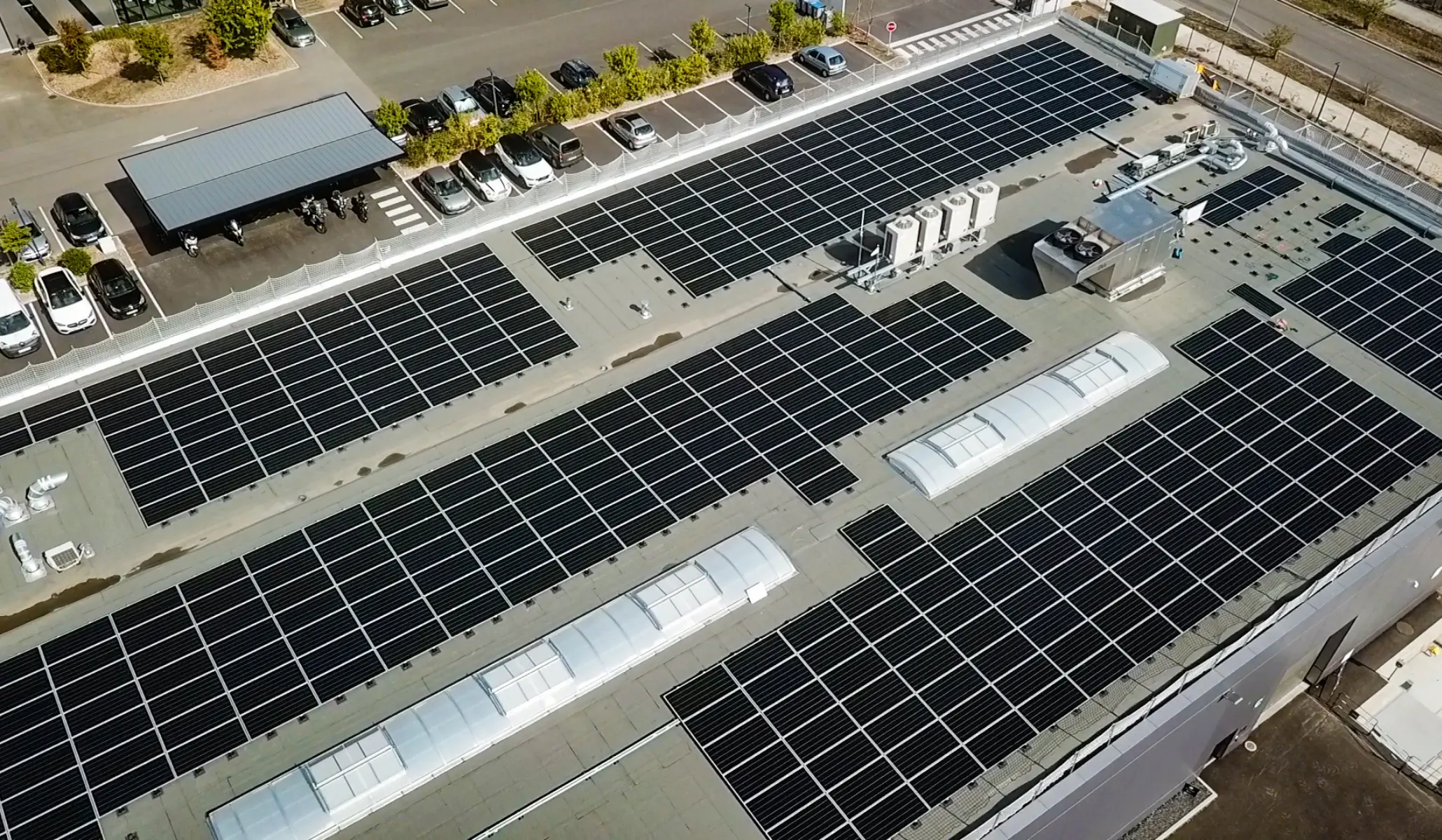 solar panels on our roof