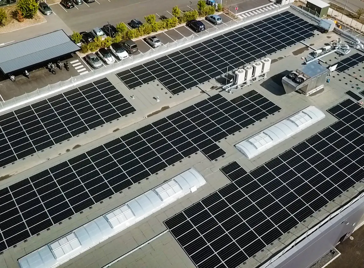 solar panels on our roof