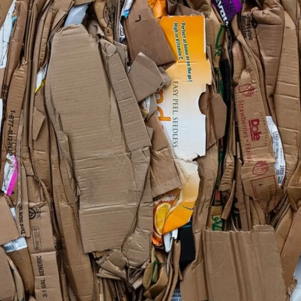 Massive cardboard packaging waste