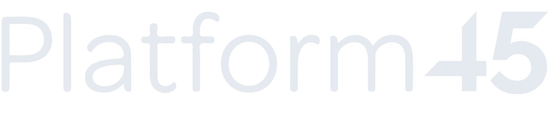Platform45 logo. Platform45 uses OfferZen to source developers.