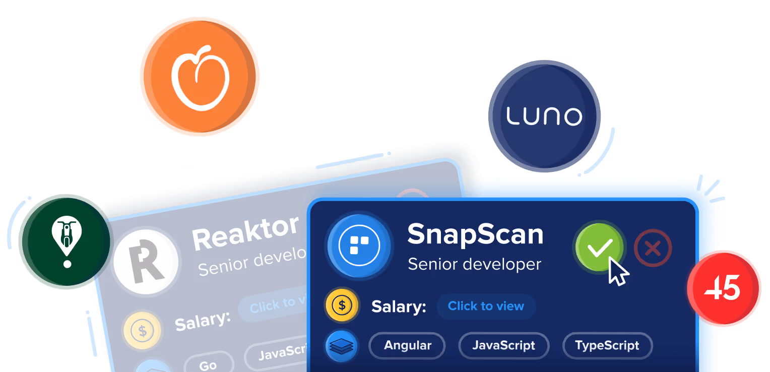 Image of companies on OfferZen, showing upfront information