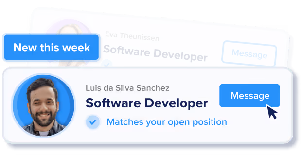 Image showing access to new candidates looking for a job on OfferZen platform