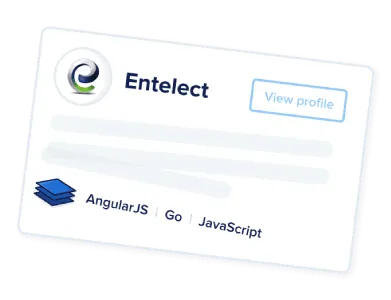 Entelect card with option for developer to view their company profile.