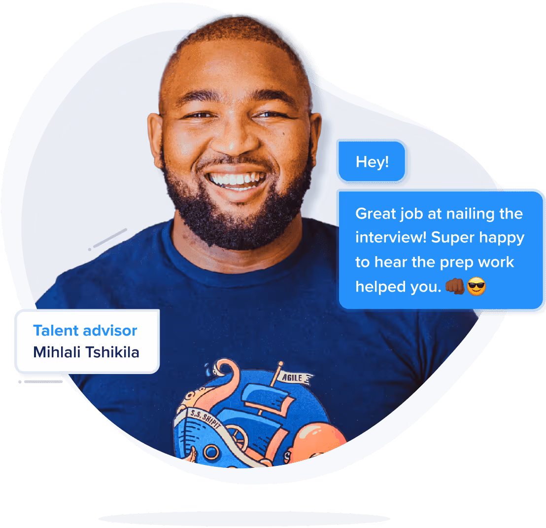 OfferZen Talent advisor message 