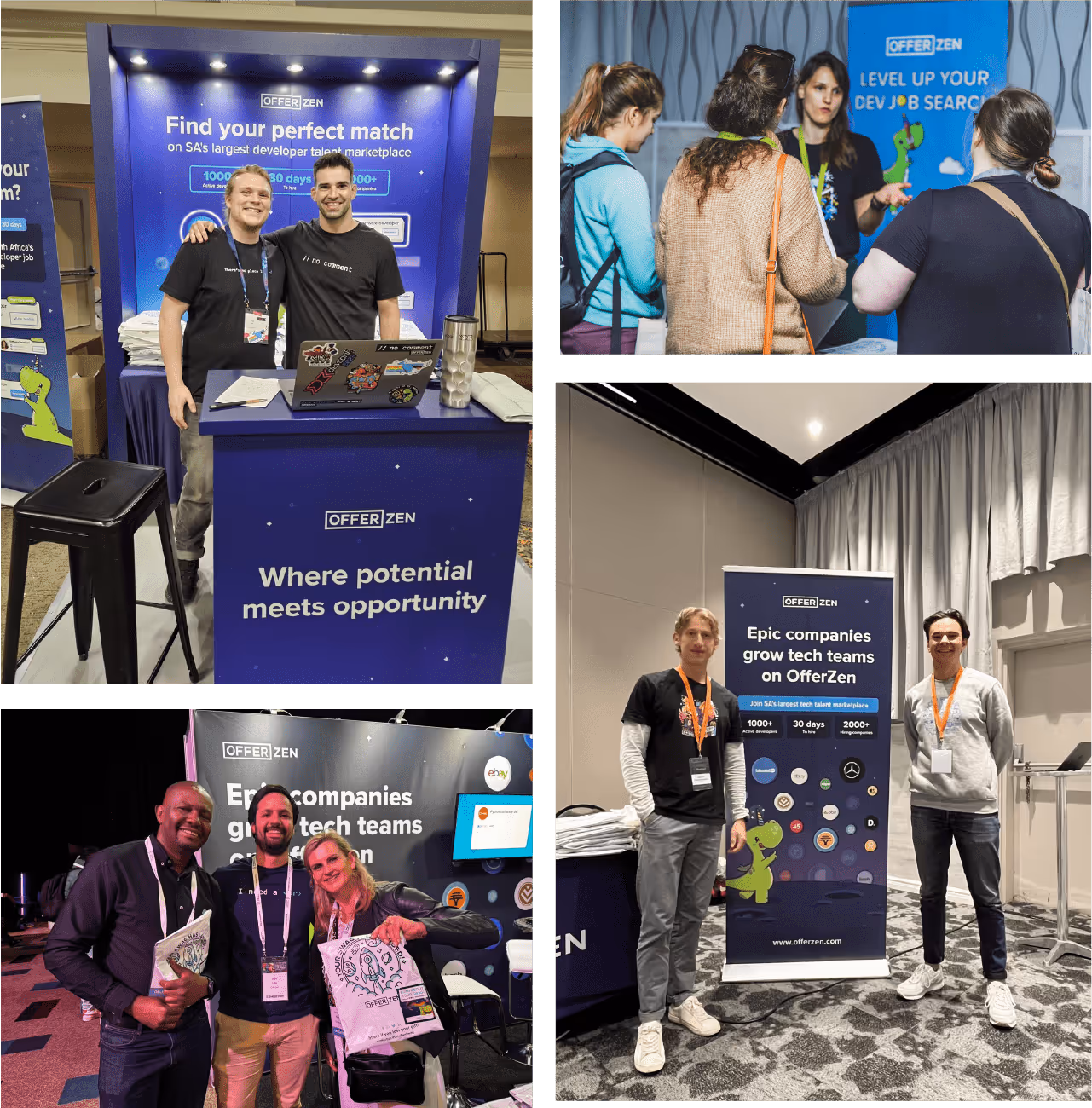 A few images of the OfferZen team in action at events.