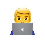 Person working on a computer emoji
