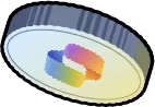 AI coin, floating