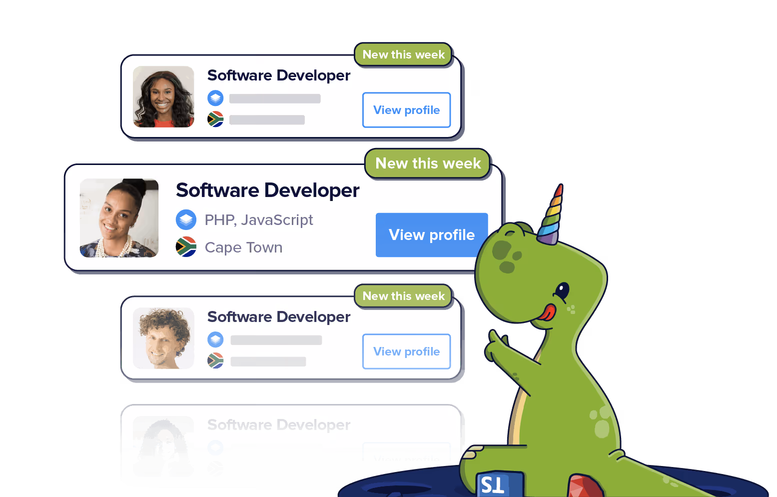 Dinocorn reviewing candidate profiles