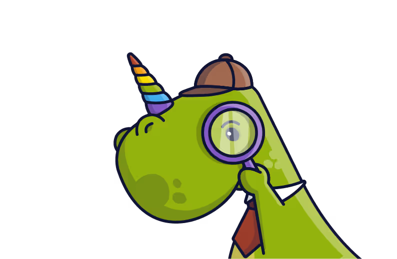 Dinocorn dressed as a detective