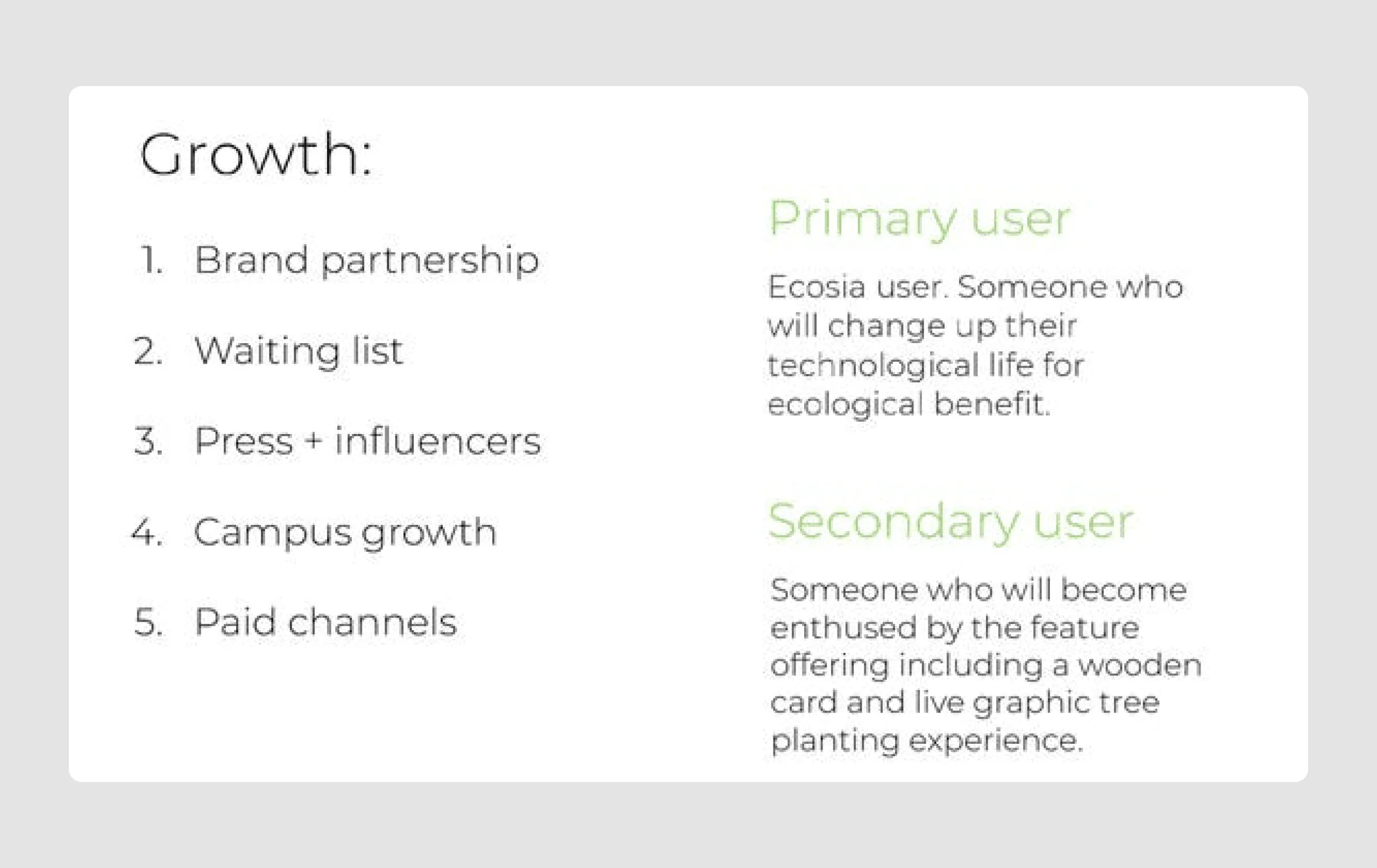 TreeCard startup pitch deck example