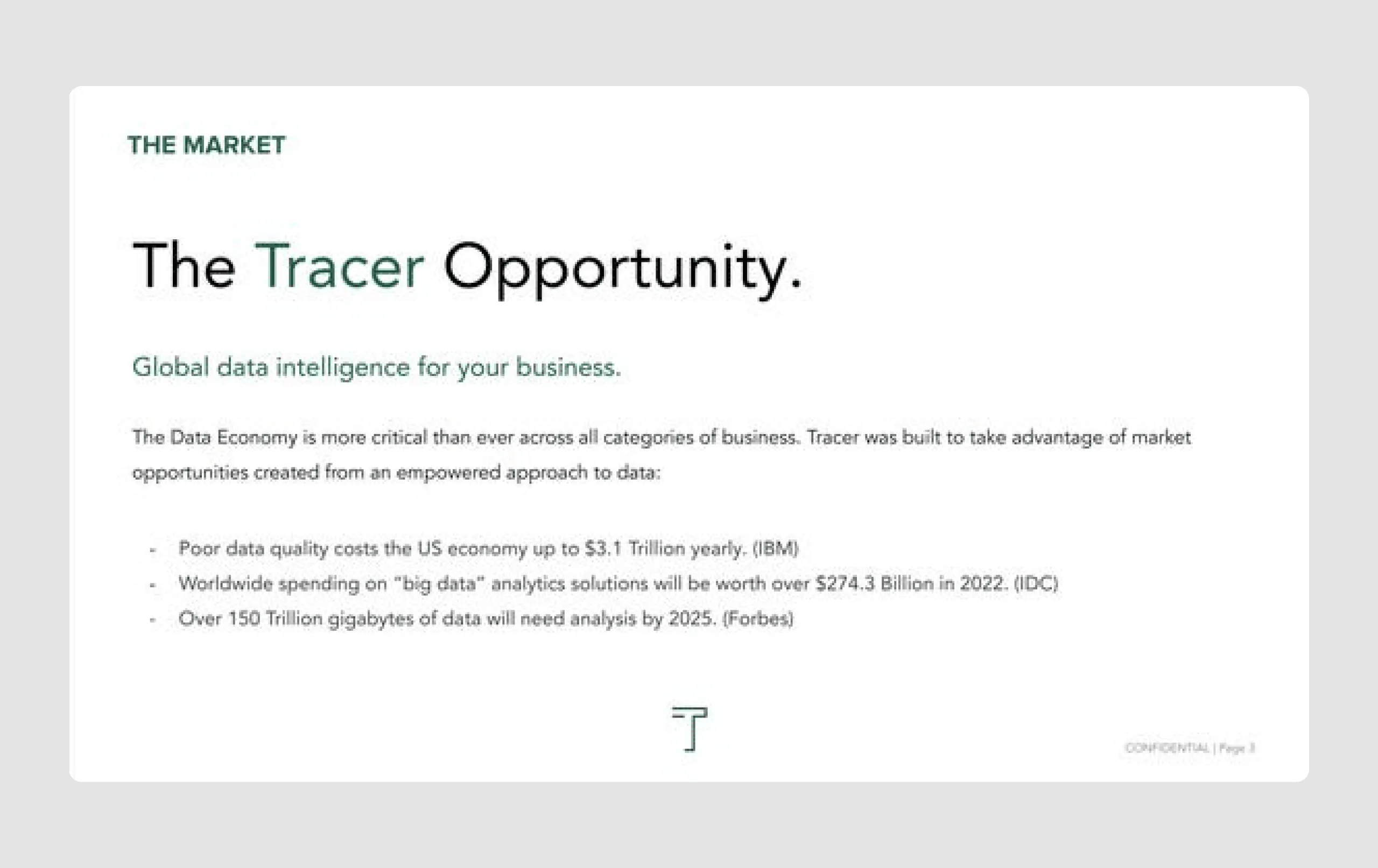Tracer pitch deck example