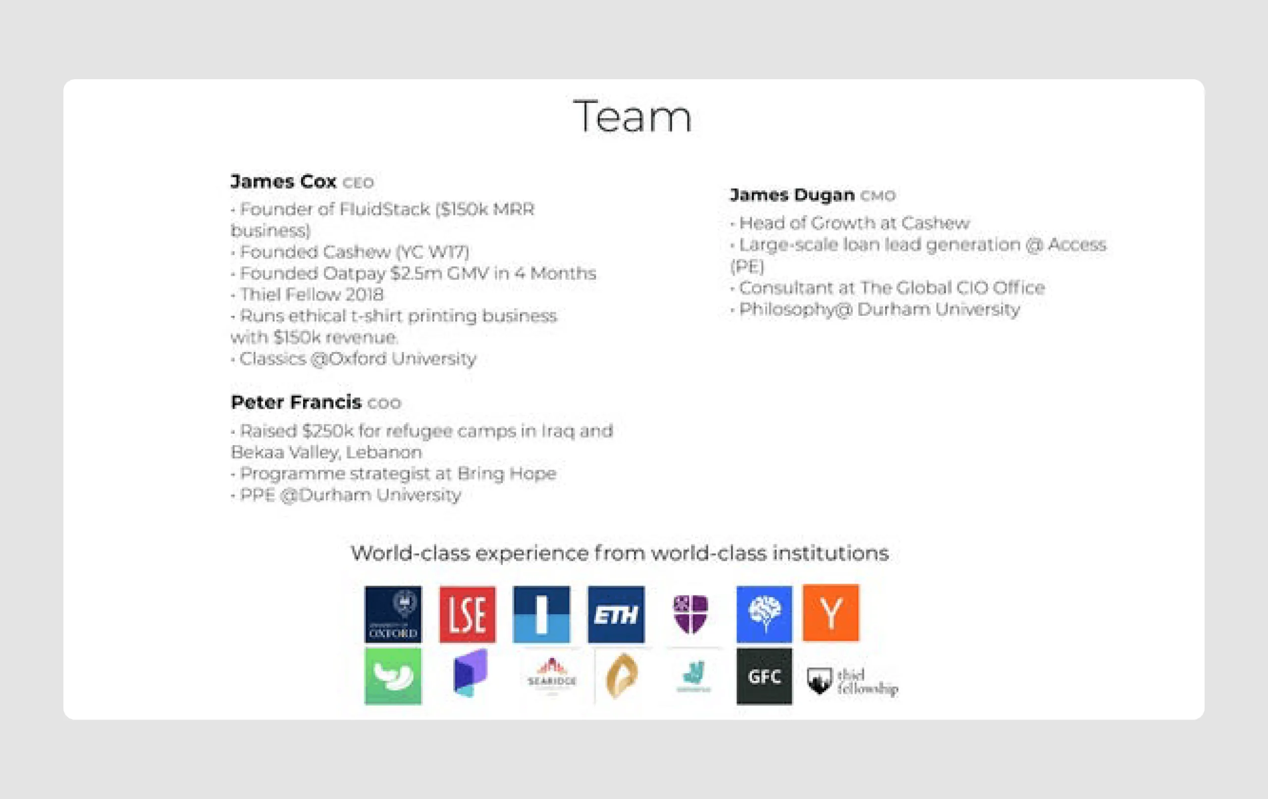 pitch deck ideas of seed round investment